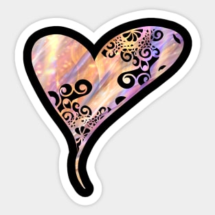 Heart Magical Color Light Art Sticker